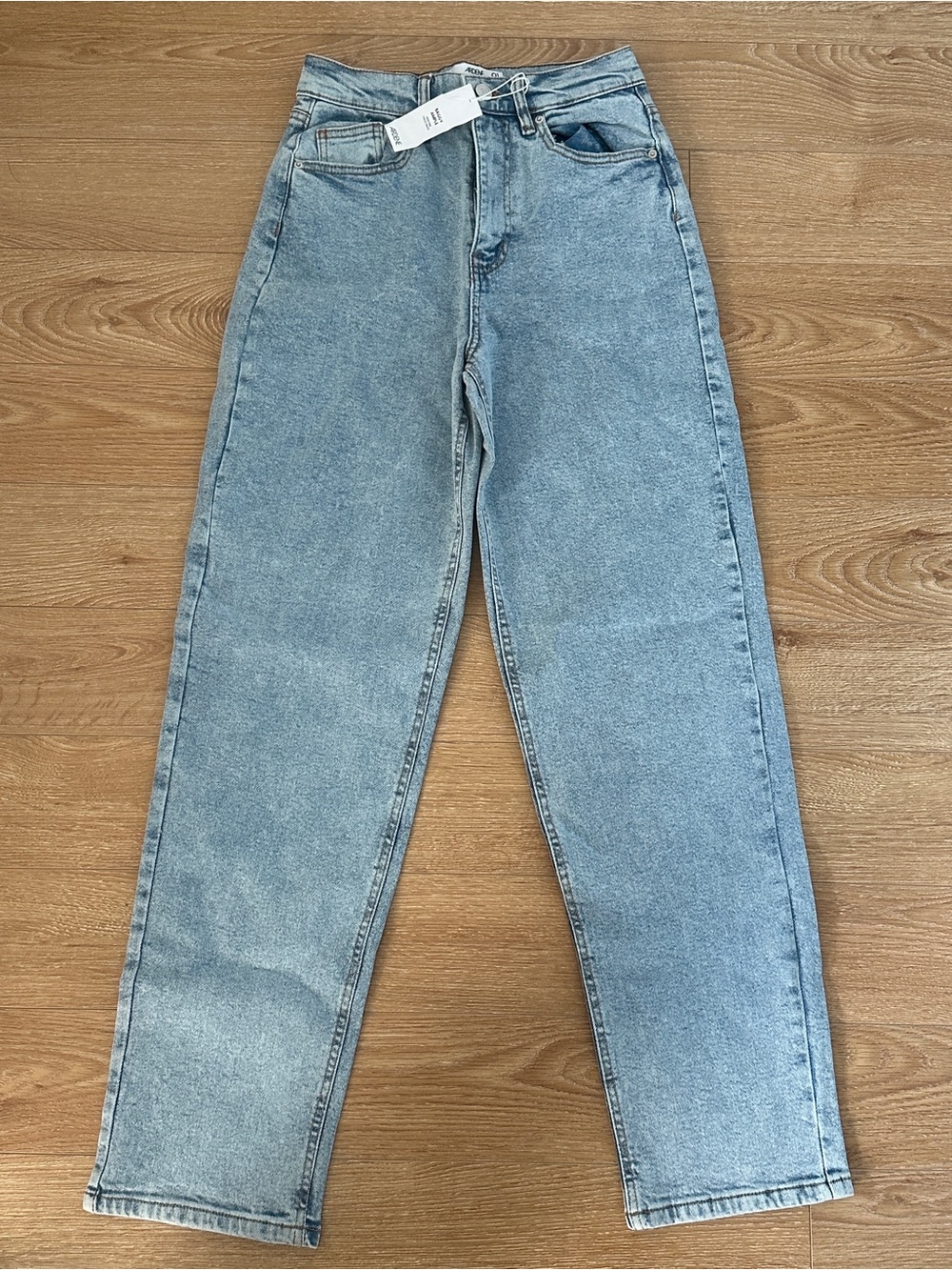 Ardene Light Blue High-Rise Straight Jeans